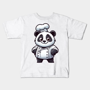 Panda chef illustration Kids T-Shirt